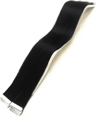 Produktbild von Tape in Hair Echthaartapes, schwarz, Remy Haar für Haarextensions, (30 cm) Länge, ca. (25 g)