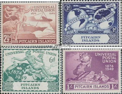 Produktbild von Briefmarken Pitcairn 1949 Mi 15-18 (kompl.Ausg.) postfrisch Weltpostverein