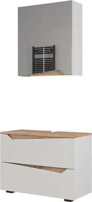 Produktbild von Vicco Badmöbel-Set Marelle, 2 Teile, Weiß/Artisan