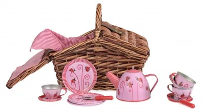 Image de Egmont Toys Set de the metal coccinelle dans panier osier
