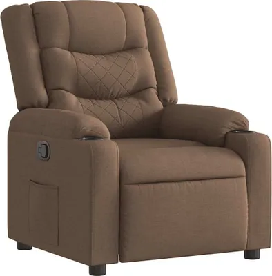 Produktbild von “2026 Modern“ Braun Relaxsessel Braun Stoff - Designermöbel 41495 - Fernseh- & Relaxsessel
