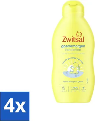 Imagen del producto de Zwitsal - Loción capilar "Buenos días" - Refrescante y calmante - 200 ml - Paquete económico - 4 unidades