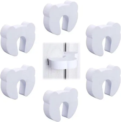 Obrázek produktu pro Sada 6 pěnových zarážek do dveří – tloušťka 1,5 cm – bílé pěnové zarážky do oken – ochrana před promáčknutím a ohnutím – chrání prsty dětí a kojenců