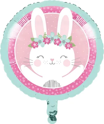 Imagen del producto de Globo de aluminio con forma de conejo rosa, 45,7 cm - Talla única