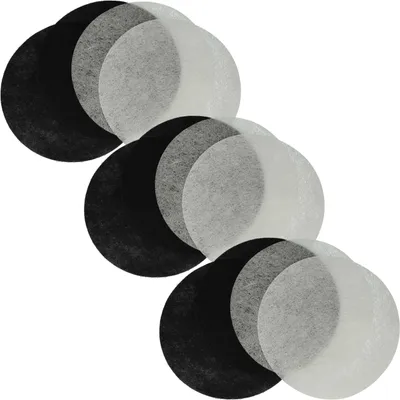 Produktbild von vhbw 6x Aktivkohlefilter, 6x Fettfilter kompatibel mit Moulinex T-43, T-41, T-42 Fritteuse - 12-tlg. Filter-Set