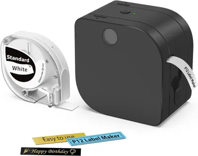 Produktbild von Phomemo Etikettendrucker Mini Bluetooth P12 Beschriftungsgerät Selbstklebend Etikettiergerät Kompatibel with iOS & Android Phone