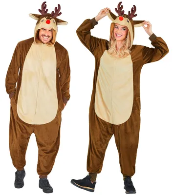 Produktbild von Tier Overall für Erwachsene - Weicher Plüsch Jumpsuit mit Kapuze für