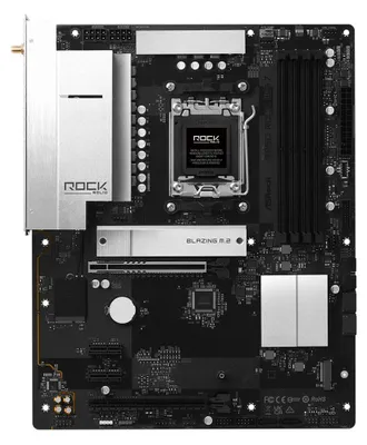 Zdjęcie produktu dla Asrock B850 Rock WiFi 7, AMD, Gniazdo AM5, AMD Ryzen 9000 Series, AMD Ryzen 8000 Series, AMD Ryzen 7000 Series, DDR5-SDRAM, 256 GB, DIMM