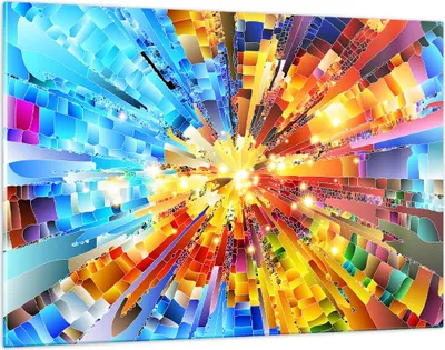 Produktbild von Bilder auf glas - Abstraktion modern - 120x80cm - Glasbilder - Wandbilder - Kunstdruck - zum Aufhängen bereit - Wanddekoration aus Glas - Glas Bilder - Wandbild auf Glas - Einteilig - GAA120x80-3982