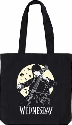 Immagine prodotto di Erik Editores Wednesday Borsa in tela nera nera taglia unica