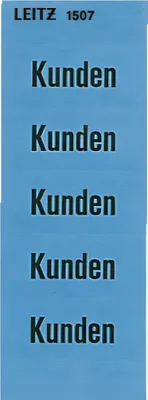Produktbild von LEITZ 1507 Inhaltsschild Kunden selbstklebend 100 Stück blau