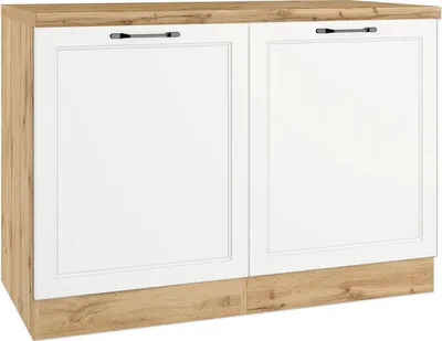 Produktbild von Held Möbel Spülenschrank Lübeck BxTxH 120 x 60 x 86 cm weiß matt zerlegt 667.6330