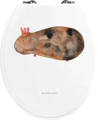 Produktbild von Mr. & Mrs. Panda klo deckel Einhorn Meerschweinchen - Weiß - Geschenk, Klobrille, Klo-Deckel, Klodeckel, Meerschwein, WC Sitz, WC-Sitz, Meerhörnchen, Einhörner, Unicorn