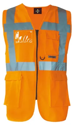 Productafbeelding van Korntex - "Executive Berlin" Hoge zichtbaarheid vest voor heren/dames, uniseks, multifunctioneel, model LT6180 (4XL) (Signaaloranje)