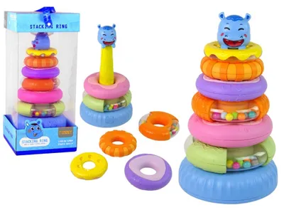 Produktbild von Leantoys Lernpyramide mit farbigen Felgen