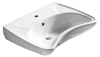 Produktbild von HANDICAP Keramik-Waschtisch 59,5x45,6 cm, für Behinderte, weiss (3001)