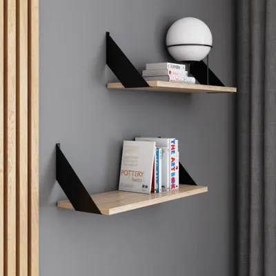 Obrázek produktu pro AKKE Sonoma Závěsná police FLAT moderní LOFT-style DxŠířka: 50x20 cm