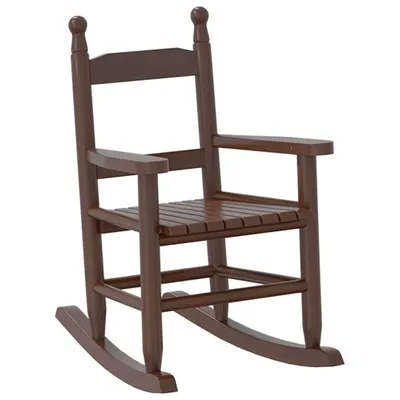 Image de Chaise à bascule pour enfants Marron Peuplier massif