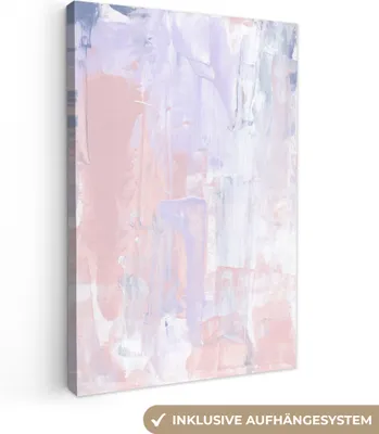 Produktbild von MuchoWow® - Leinwandbilder - Farbe - Pastell - Gestaltung, Wandbild, Wanddeko Bilder Wohnzimmer, 40x60 cm