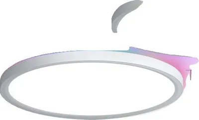 Imagen del producto de Lámpara de techo, control inteligente, luz RGB regulable, 40 cm, 2 unidades, intercambiable