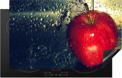 Produktbild von KitchenYeah© Herdabdeckplatte Apfel - Rot - Wasser , 85x52cm, Küche Deko, Glaskeramikkochfeld Herdabdeckung, Abdeckplatte fùr Kochfeld