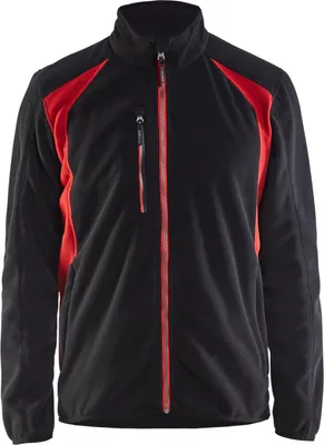 Produktbild von Blakläder Fleecejacke 4730 2510 in div. Farben, Farbe:schwarz/rot, Größe:4XL