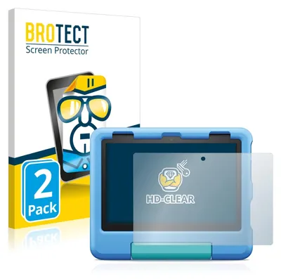 Produktbild von 2x Für Amazon Fire HD 8 Kids 2022 Schutzfolie BROTECT Displayschutz Display Schutz Folie Klar Transparent