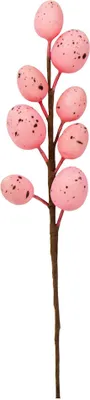 Produktbild von OSTEREIER Zweig Osterdeko Dekozweige mit rosa Eiern Ostern Deko Blumenstecker - 25 cm