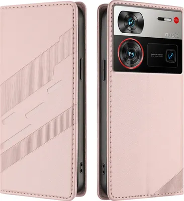 Obrázek produktu pro Pouzdro pro ZTE Nubia Z60 Ultra,Polyuretankožené peněženkové pouzdro s přihrádkou na karty a funkcí stojánku Pink