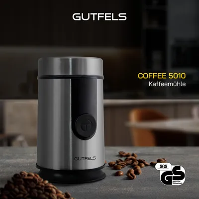 Produktbild von GUTFELS COFFEE 5010 Kaffeemühle | 50 g Kapazität | 200 Watt Leistung | Edelstahl