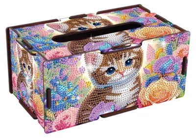 Diamond Painting Taschentuchbox 22,5x12,7x10,5 cm Holz DIY