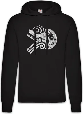 Produktbild von Urban Backwoods Aztec Skull, Herren Hoodie, Farbe: Schwarz, Größe: L