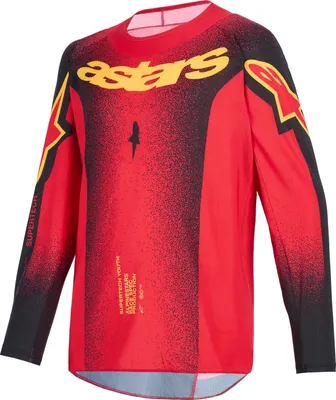 Zdjęcie produktu dla Młodzieżowa koszulka motocrossowa Alpinestars Supertech SCENZ, czerwony/czarny/żółty, S