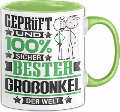 Produktbild von Großonkel Geschenk Lustiger Spruch für Großonkel Geschenkidee Bester Großonkel Der Welt (Grün)