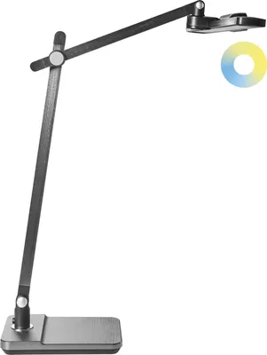 Obrázek produktu pro BELIANI Stolní LED lampa šedá stolní osvětlení lampa na čtení k počítači Nastavitelné rameno Stmívač Změna barevné teploty světla