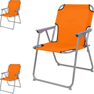 Produktbild von 3 Stück Campingstuhl Stoff Oxfort Metall Orange