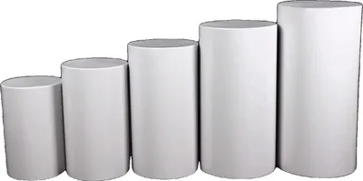 Obrázok produktu pre Okrúhly valcový podstavec, k dispozícii v 3 alebo 5 kusoch, elegantný biely dizajn, biely 5 kusov