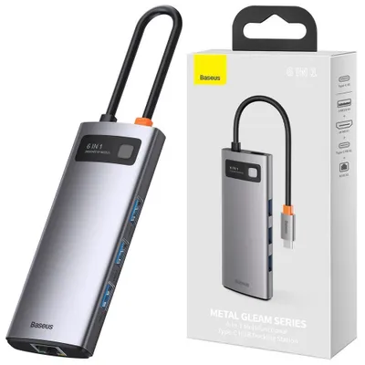 Zdjęcie produktu dla Baseus Metal Gleam USB 3.2 Gen 1 (3.1 Gen 1) Type-C szary