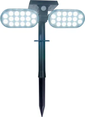 Produktbild von Näve Leuchten LED Solarleuchte mit LED Platine dimmbar LED Solarleuchte mit LED Platine dimmbar LED Solarstrahler H: 31,9 cm, Lampe für den Außenbereich aus Kunststoff in schwarz, 23,2 x 15,5 x 31,9 cm, mit LED Platine – dimmbar – mit Druckschalter – Dämmerungssensor – Bewegungsmelder