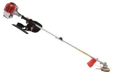 Produktbild von Benzin-Freischneider/Rasentrimmer - Zweitaktmotor 26 cm³ - 0,65 kW - 8500 U/min - Doppelschneidkopf - 1000 ml Tank - Rot