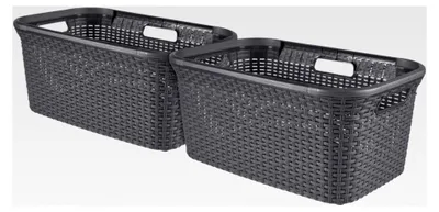 Produktbild von Curver Style Wäschekorb - 45L - 2 Stück - anthrazit