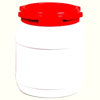 Produktbild von BasicNature Weithalsfass weiß 15,4 l