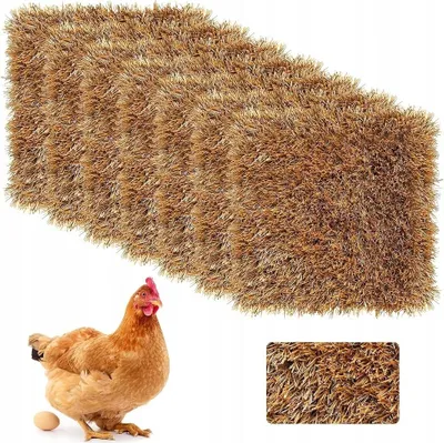 Obrázek produktu pro Podložka do hnízd pro slepice, husy, králíky, kachny, sláma, došková střecha, 10 ks, 30 x 30 cm