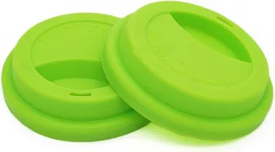 Produktbild von Famanu Silikondeckel wiederverwendbar, auslaufsicher, grün, 2 Stück
