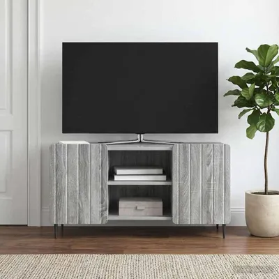 Obrázok produktu pre vidaXL TV stolík, sivý, Sonoma, 102 x 34,5 x 52 cm, drevotrieska