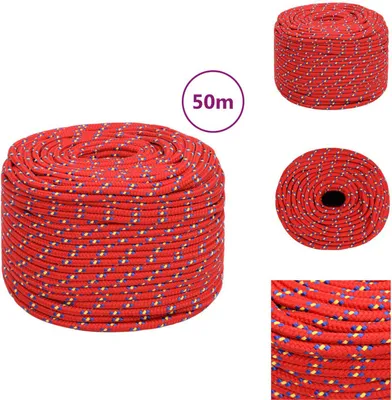 Produktbild von vidaXL Bootsseil Rot 8 mm 50 m Polypropylen - Seile