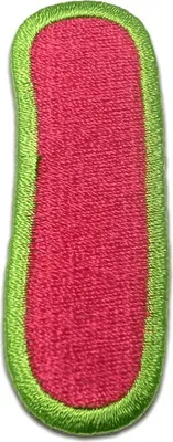 Produktbild von Buchstabe I - 6.4x2.2cm: Alphabet Buchstaben Einzeln Auswählbar - Aufnäher, Bügelbild, Aufbügler, Applikationen, Patches, Flicken, Zum Aufbügeln