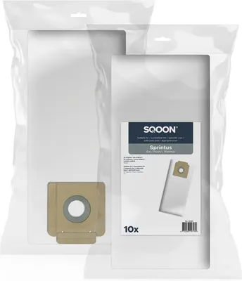 Produktbild von SQOON Staubsaugerbeutel 10 Stück Geeignet für Sprintus Era, Maximus, T11 & Floory, Ersatz für Modell 106061, Hochwertige Filterbeutel, Langlebig & Passgenau