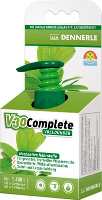 Produktbild von Dennerle V30 Complete, Volldünger für Aquarienpflanzen 4457 - Wasserpflanzen Dünger für Süßwasser Aquarien, 50 ml