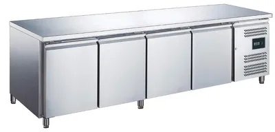 Productafbeelding van Koeltafel Werkbankkoelkast - 4 Deuren - 553 Liter Inhoud - Roestvrij Staal